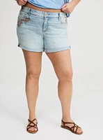 5'' Perfect Mid-Rise Embroidered Short