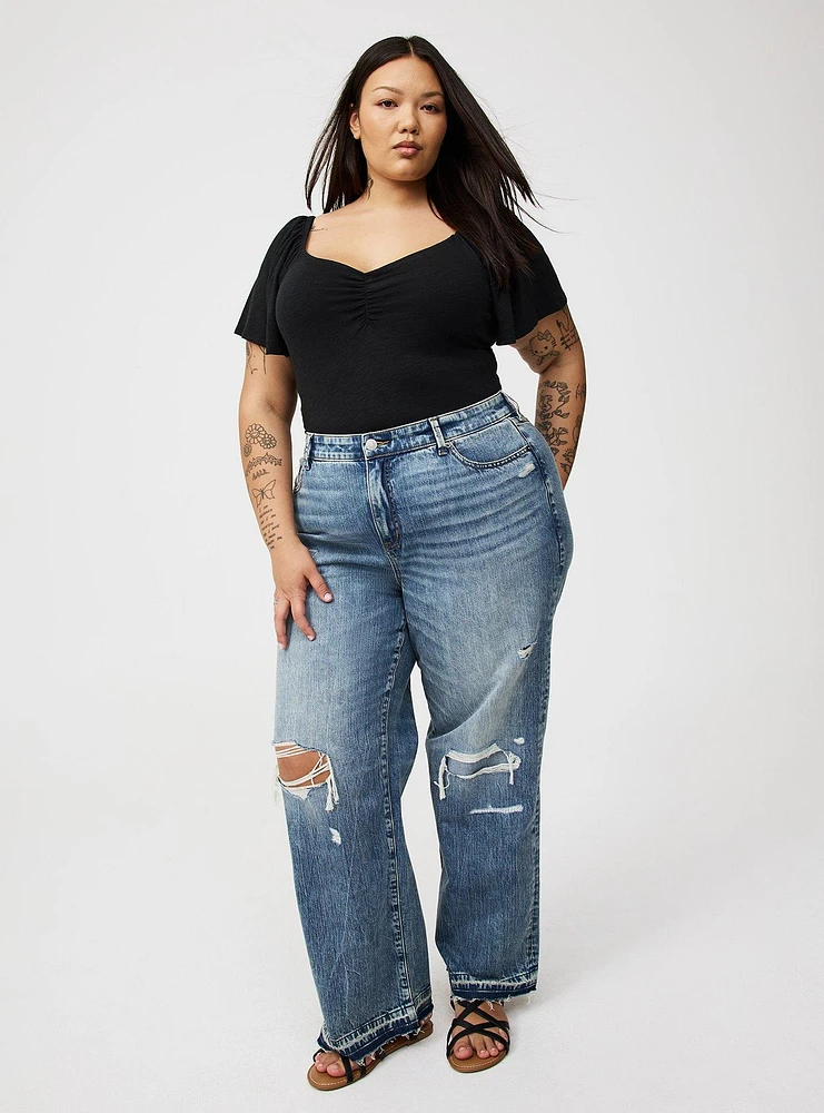 Flutter Sleeve Crop Top