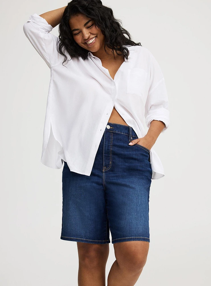 Perfect High-Rise Bermuda Jean Short