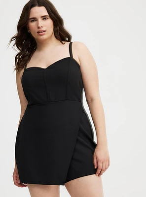 Sweetheart-Neck Wrap-Front Romper