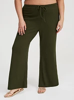 Pull-On High-Rise Flare Pants