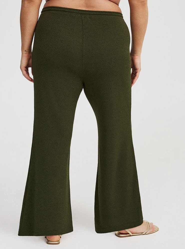 Pull-On High-Rise Flare Pants
