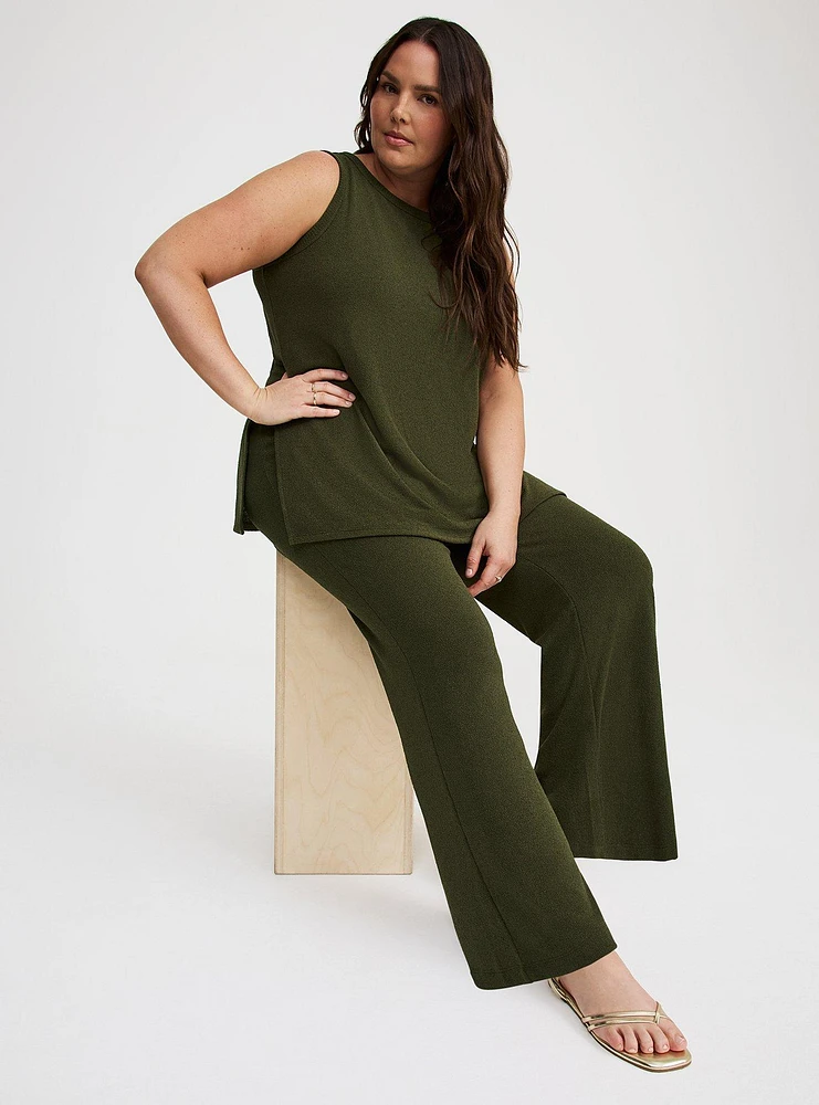 Pull-On High-Rise Flare Pants