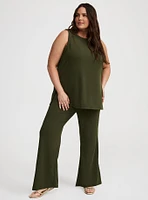Pull-On High-Rise Flare Pants