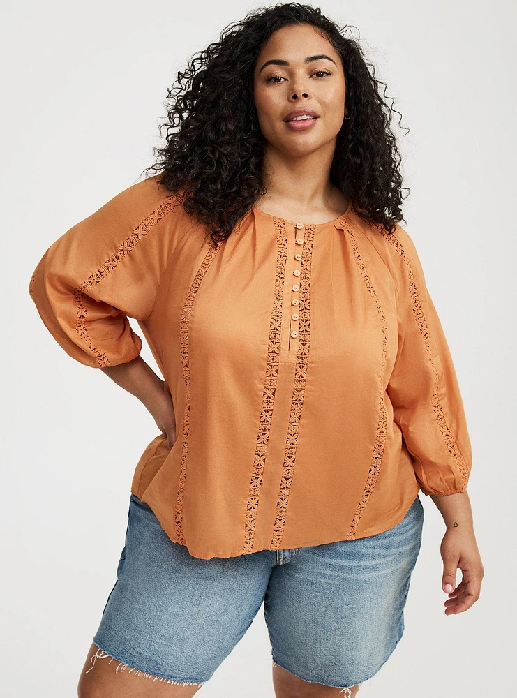 Crochet Inset Top