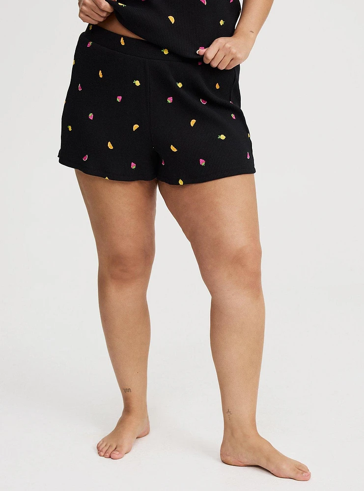 Cotton Rib Sleep Short