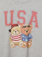 USA Bear Classic Cotton Jersey Crew Tee