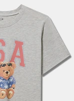 USA Bear Classic Cotton Jersey Crew Tee