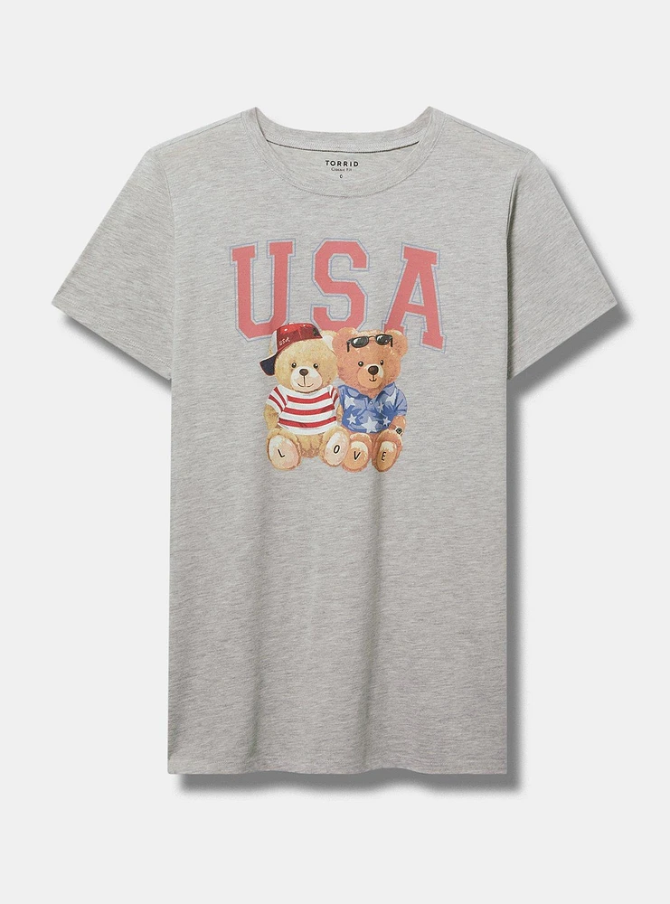 USA Bear Classic Cotton Jersey Crew Tee