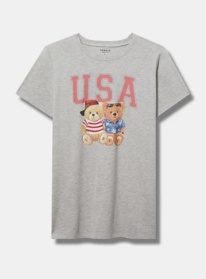 USA Bear Classic Cotton Jersey Crew Tee