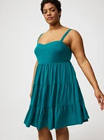 Tiered Sweetheart Mini Dress