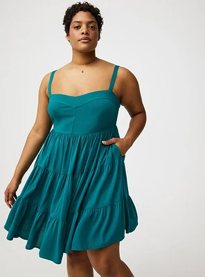 Tiered Sweetheart Mini Dress