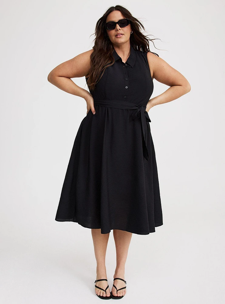 Collared Midi Shirt Dress