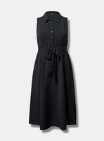 Collared Midi Shirt Dress