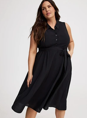 Collared Midi Shirt Dress