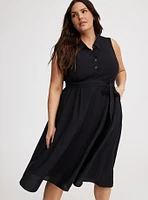 Collared Midi Shirt Dress