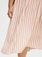 Shirred Tea Length Dress