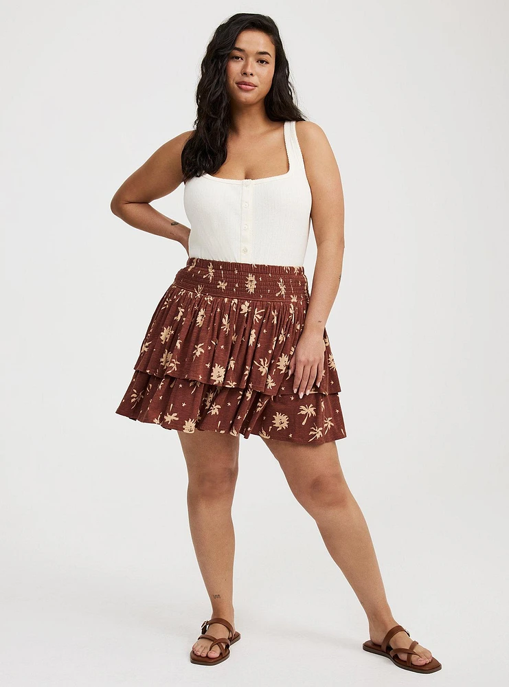 Smocked Tiered Skort