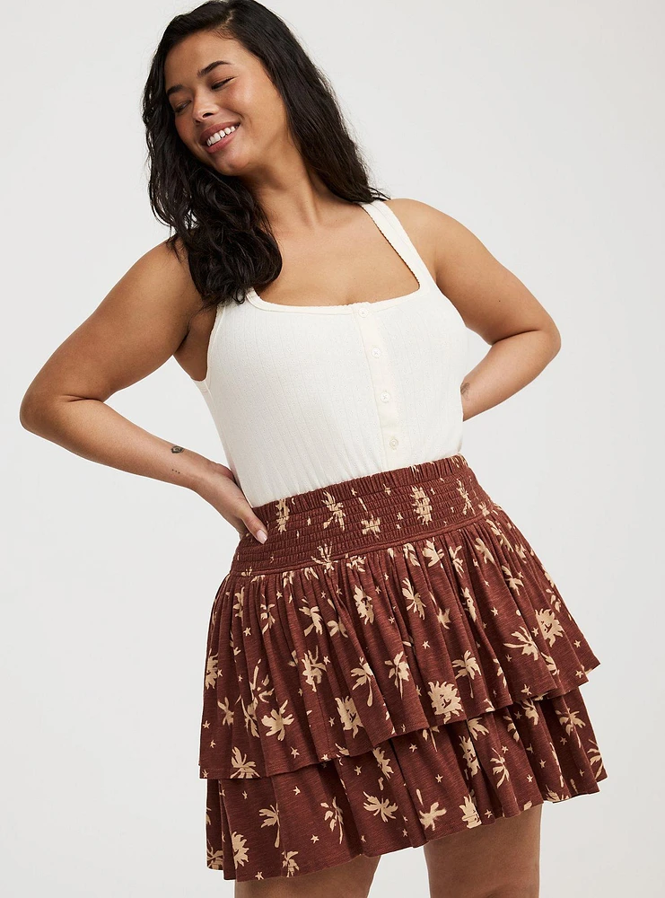Smocked Tiered Skort