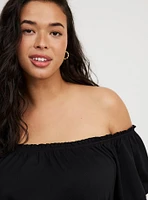Shirred Bodice Mini Dress