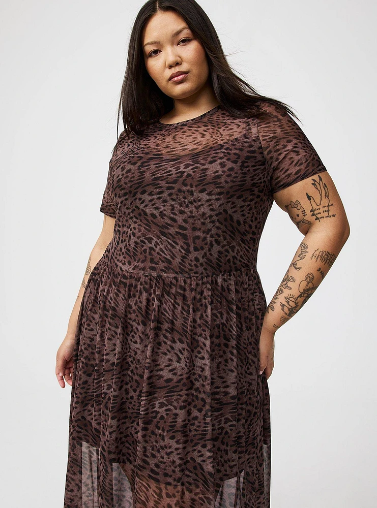 Relaxed Tea Length T-Shirt Dress