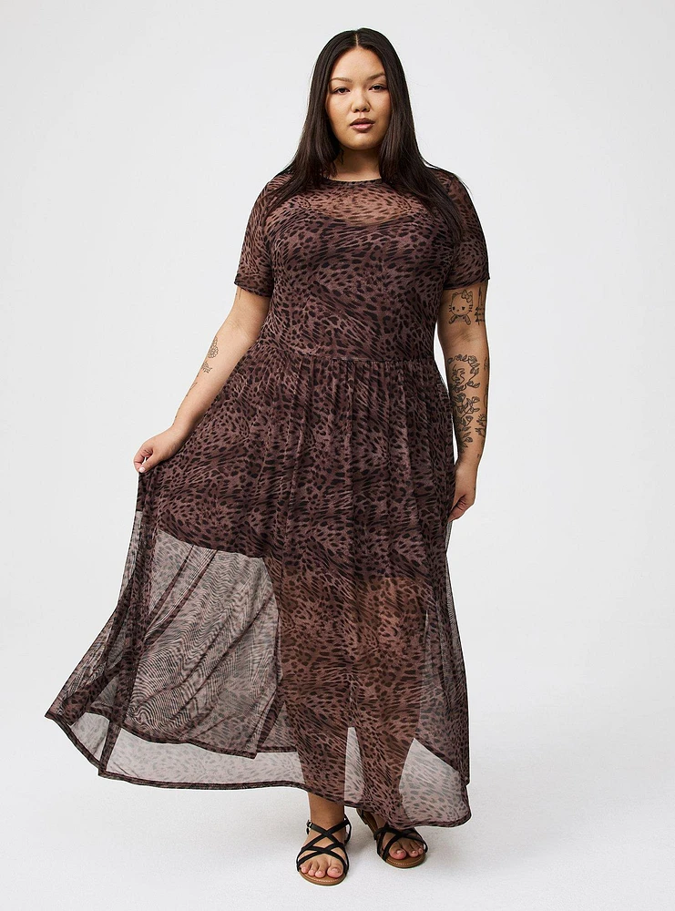 Relaxed Tea Length T-Shirt Dress