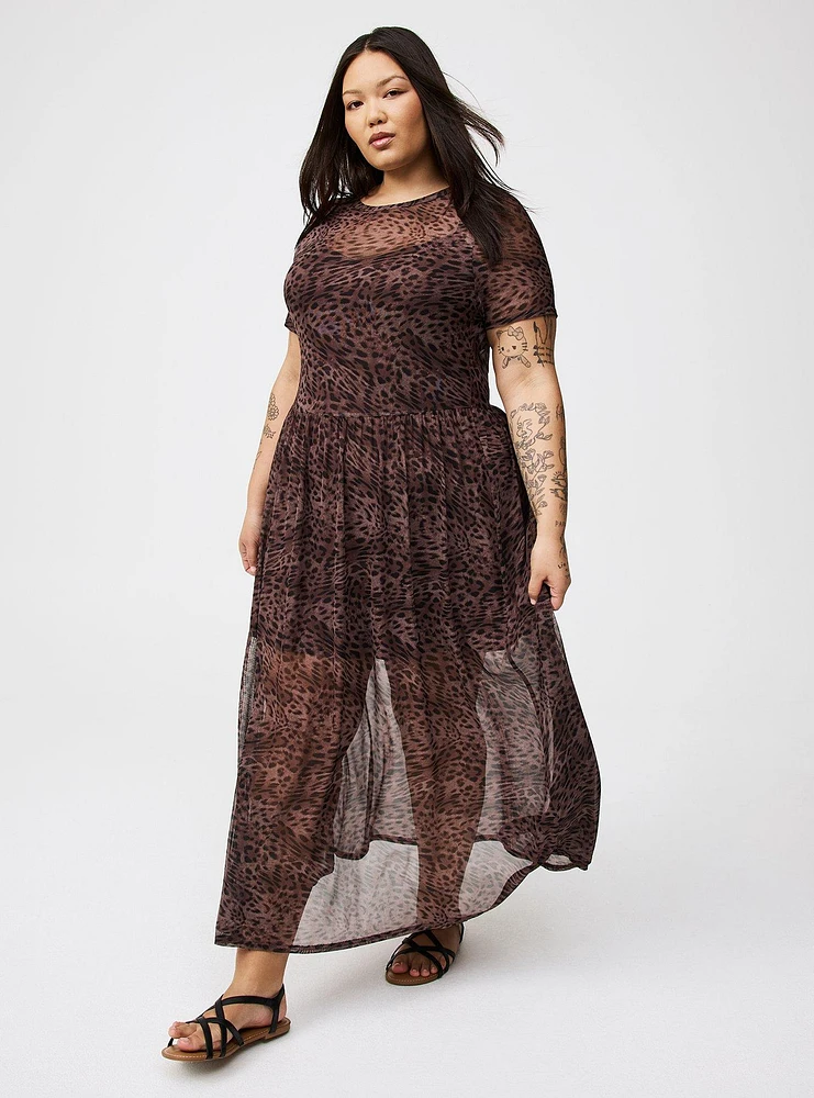 Relaxed Tea Length T-Shirt Dress