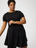Mini Short-Sleeve Crew Dress