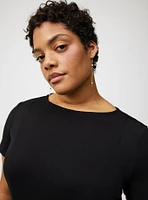 Mini Short-Sleeve Crew Dress