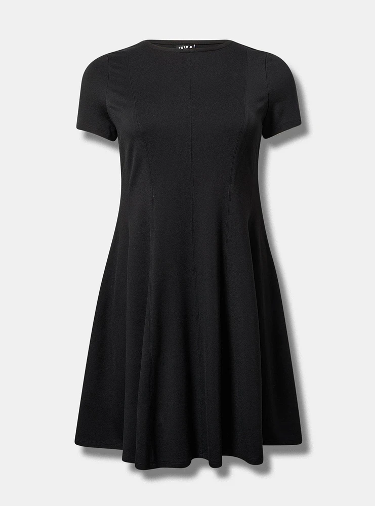 Mini Short-Sleeve Crew Dress