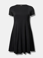 Mini Short-Sleeve Crew Dress