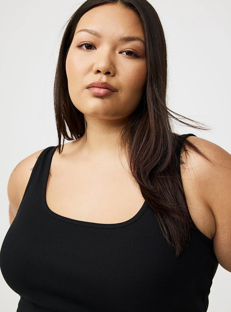 Double Rib Square Neck Tank