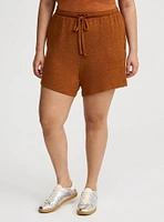 High-Rise Drawstring Knit Short