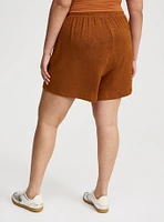High-Rise Drawstring Knit Short