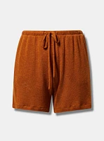 High-Rise Drawstring Knit Short