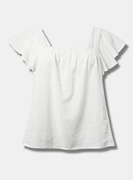 Lace Inset Trim Top