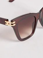 Square Gold Hinge Sunglasses