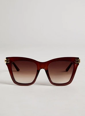 Square Gold Hinge Sunglasses