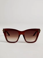 Square Gold Hinge Sunglasses