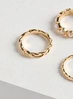 Pearl Butterfly Ring Set