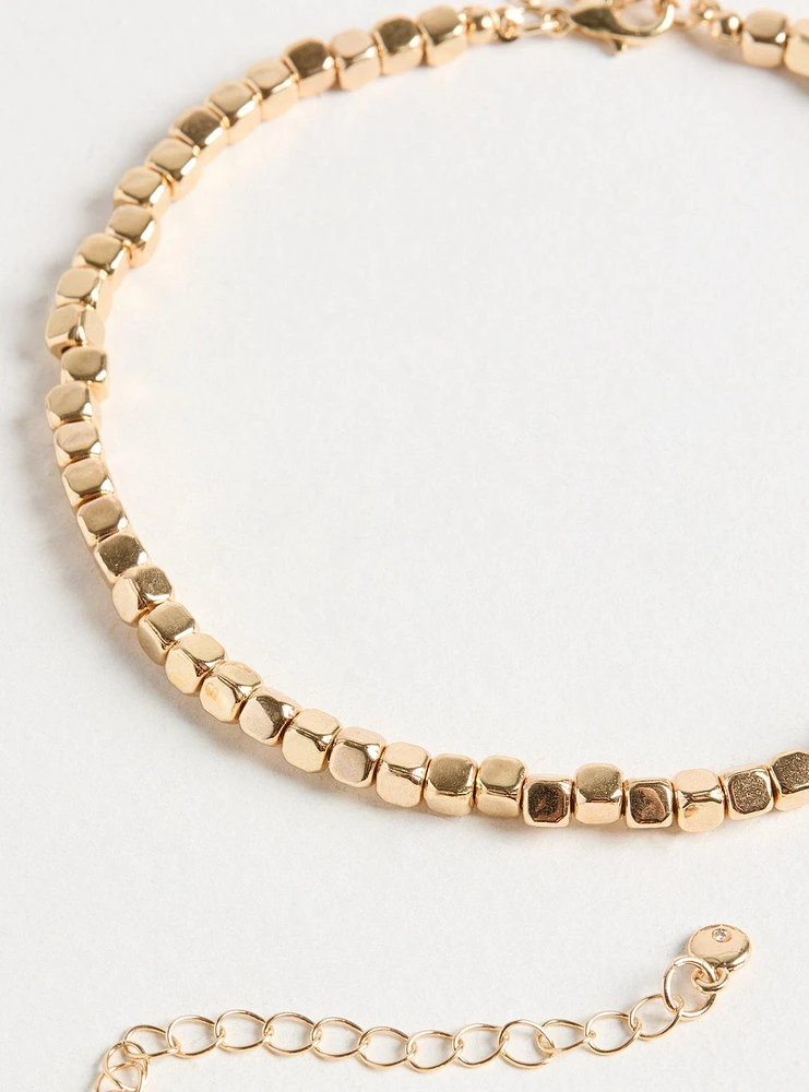 Pearl Beaded Anklet Set