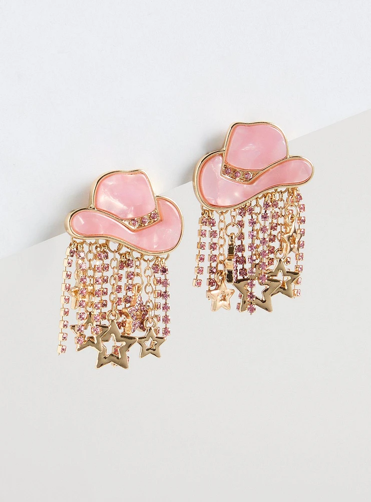 Cowgirl Hat Statement Earring