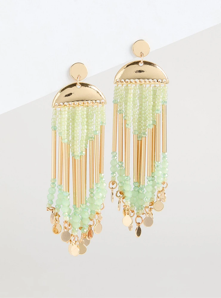 Beaded Fringe Earring
