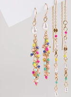 Beaded Linear Earring Set