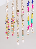 Beaded Linear Earring Set