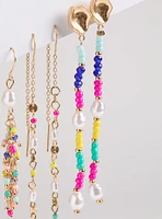 Beaded Linear Earring Set