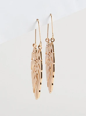Palm Leaf Statement Earring