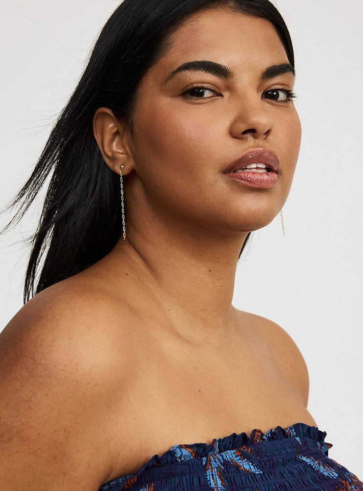 Stone Heart Liner Earring Set