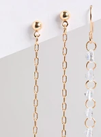 Stone Heart Liner Earring Set