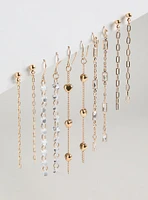 Stone Heart Liner Earring Set